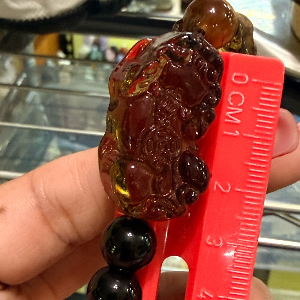 Title:
Smoky Quartz & Black Obsidian Double Pixiu Bracelet